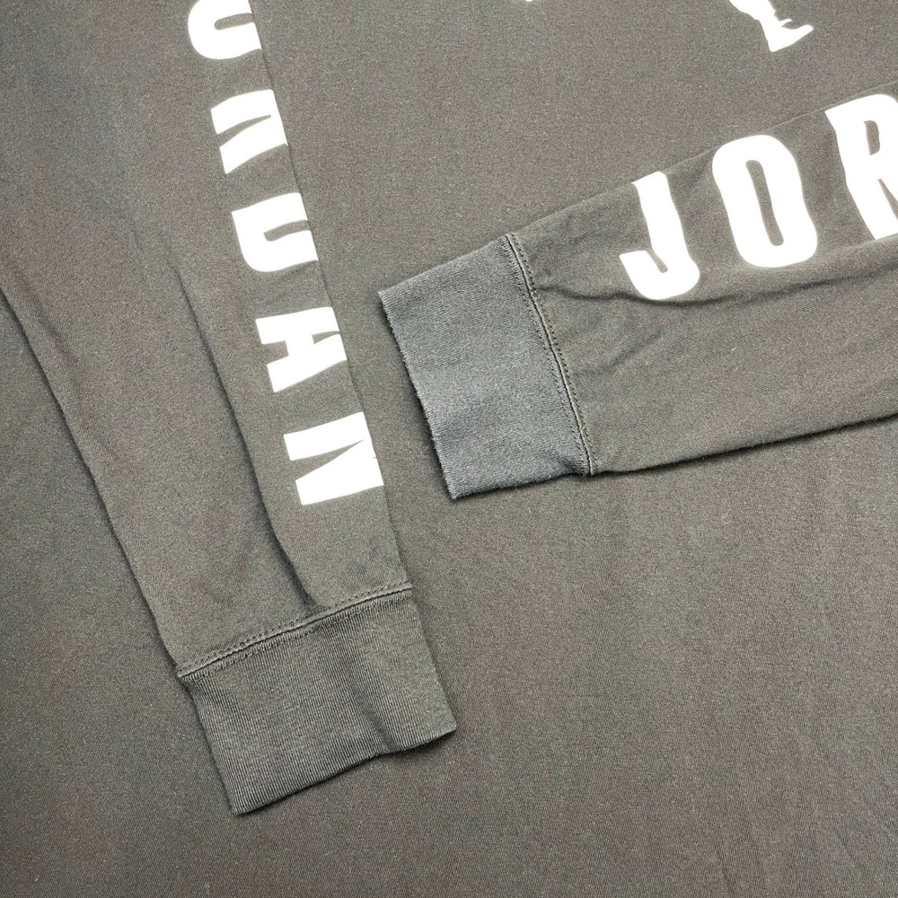 Nike Jordan Mens XXL Long Sleeve T-Shirt Black Jumpman Sleeve Logo Dri-Fit EUC - Picture 3 of 9